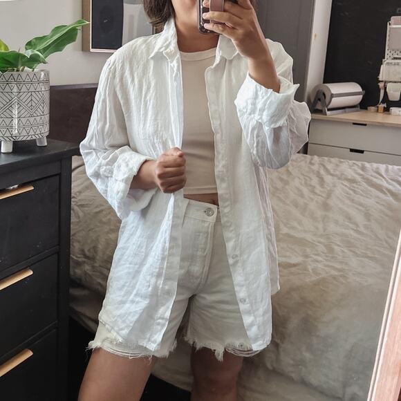 No Brand 100% italian Linen Buttoned Front Shirt. Size L - Picture 2 of 10